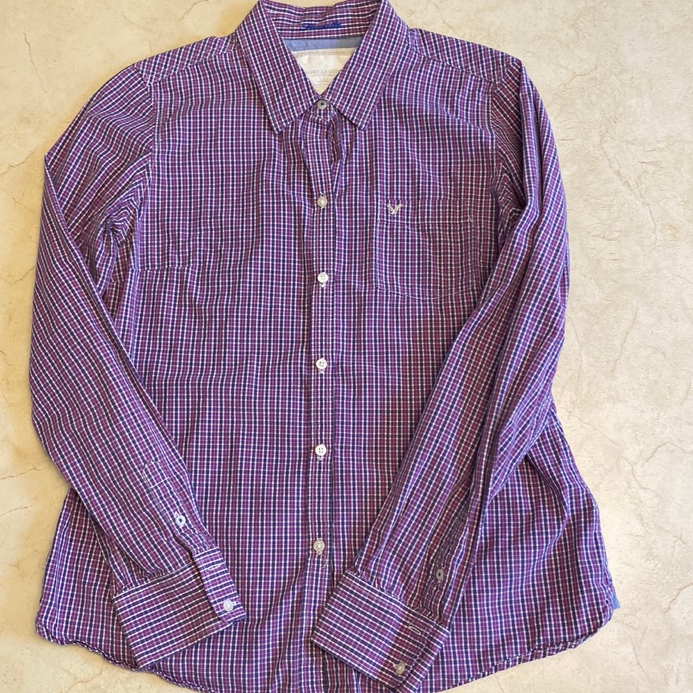 Vintage American Eagle Preppy Button-down Long-sleeve